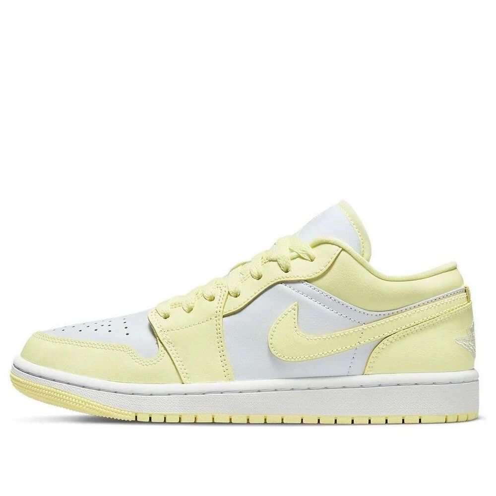 Womens Nike Air Jordan 1 Low Pure Platinum Citron Size 11.5/Men 10 DC0774-007
